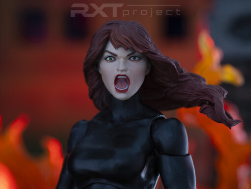 Custom Head Sculpt Screaming Black Widow