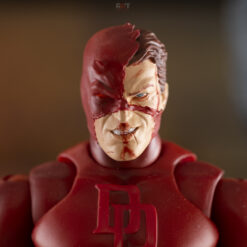 Custom Head Sculpt Bleeding Daredevil - Dark Red, Mafex